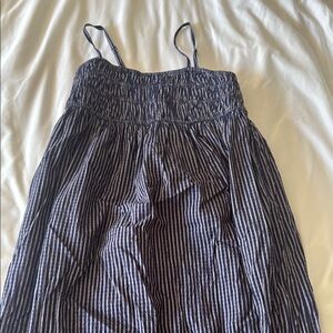 Navy and White Striped Dress